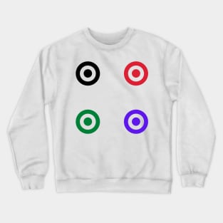 red blue green black archery design Crewneck Sweatshirt